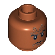 Lego hlava, tmavě oranžová (4528908)